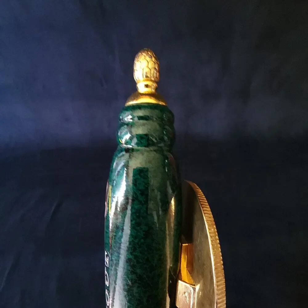 Rare Bare Knuckle Stout Home Bar Beer Tap Handle Anheuser Busch Green & Gold